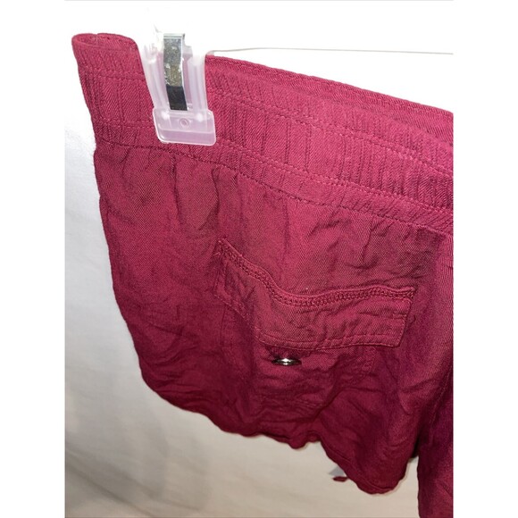 Bebop Casual Shorts Women’s Size Medium Red Zip Fly Drawstring Pockets - Picture 11 of 12